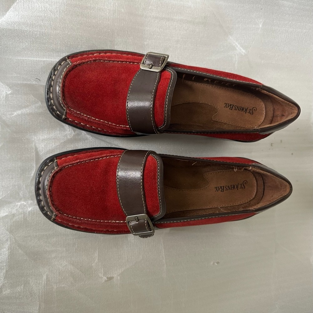 St. John's Bay Red and Brown Platform Shoes